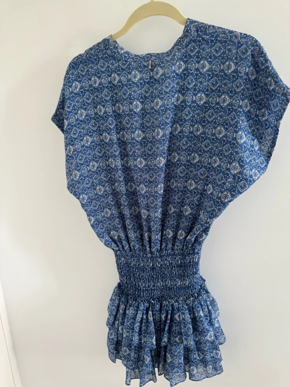 Misa Los Angeles Blue Printed Mini Dress - Picture 5 of 8